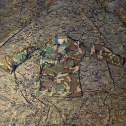 USGI M81 Woodland BDU Top – 50/50 NYCO – Size Unknown