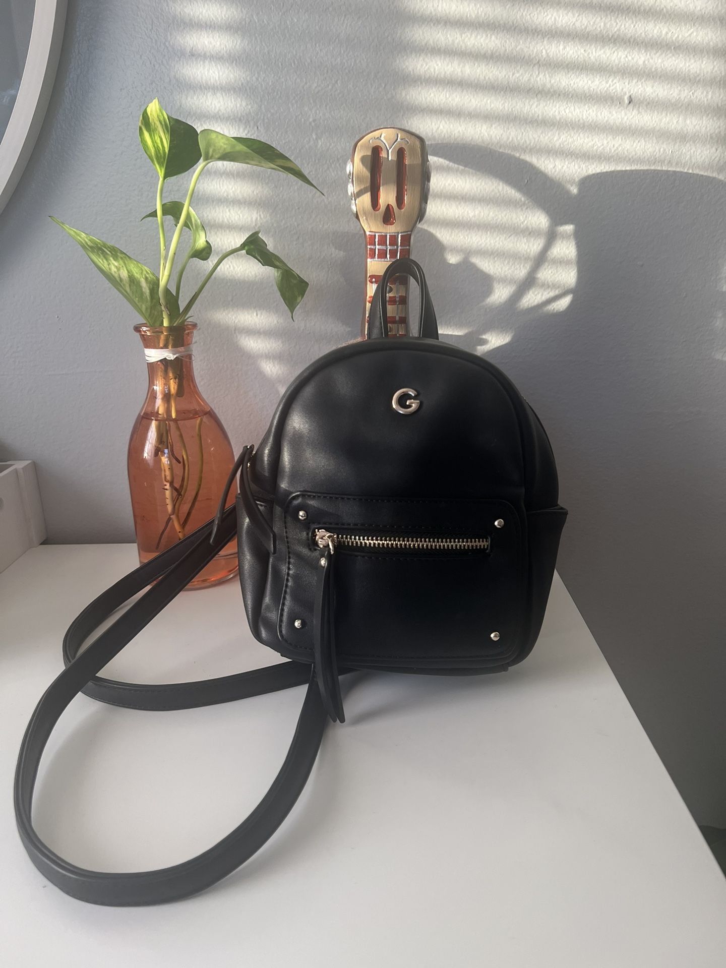 Small Black Guess Backpack, $20