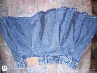 Pleated Denim Mini Sk8rtßize 28 Waist Cotton - on