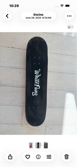 Title: WhiteFang Complete Skateboard - Pink/Red Swirl, 31” - Used