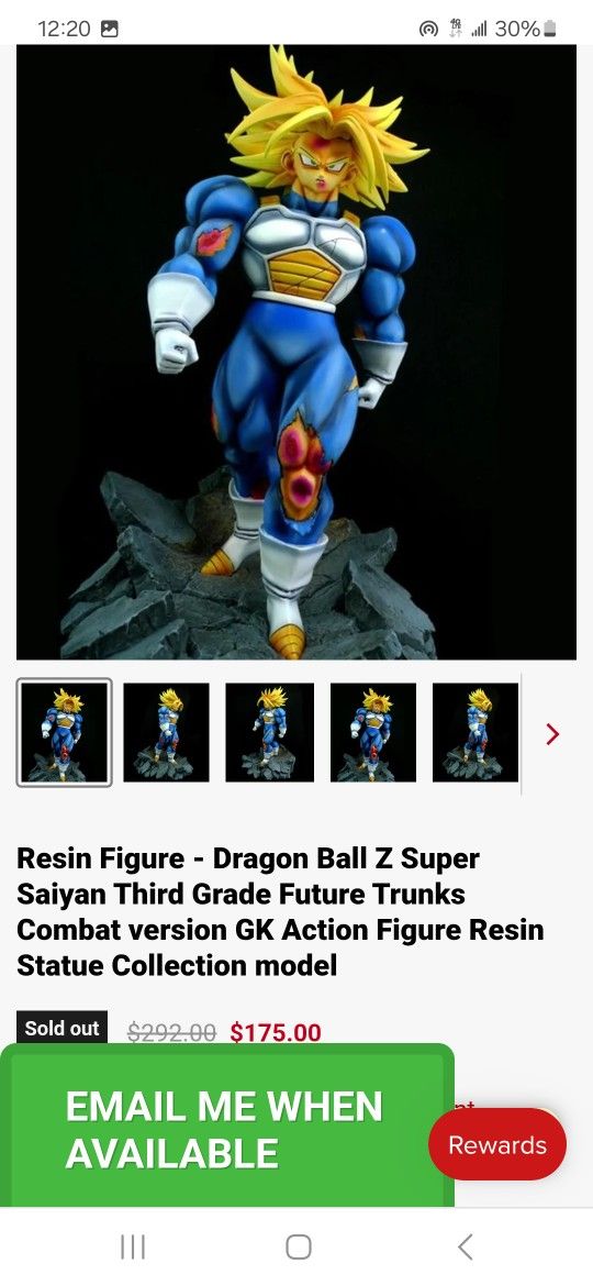 Dragon Ball Z Trunks Statue