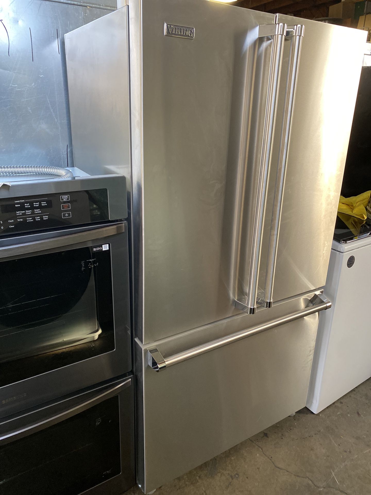 New Viking - French Door Refrigerator - Stainless Steel Model:RVFFR336SS. New out of the cardboard box  1Delivery and haul aw
