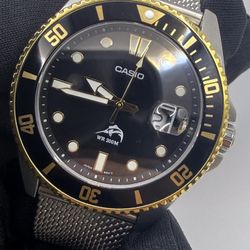 Casio Duro - Upgraded Sapphire Crystal & Milanese Bracelet / Mejorado – Cristal de Zafiro y Correa milanesa