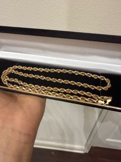 Diamond-Cut Rope Chain Necklace Solid 10k Weight 53.4g