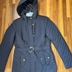 Tommy Hilfiger Navy Blue Puffer Coat