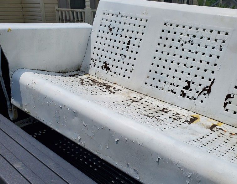 Metal Bunting Porch Glider And Bunting Porch Table