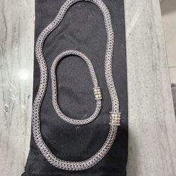 John Hardy Classic Dot Chain Authentic 10 mm (925 ss and 18k yellow gold)