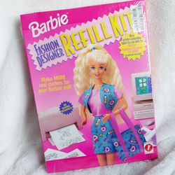 Barbie Fashion Designer Refill Kit. Make real clothes for your Barbie Doll. CD-Rom not included. This was manufactured in 1996 by Mattel Media. Ships 