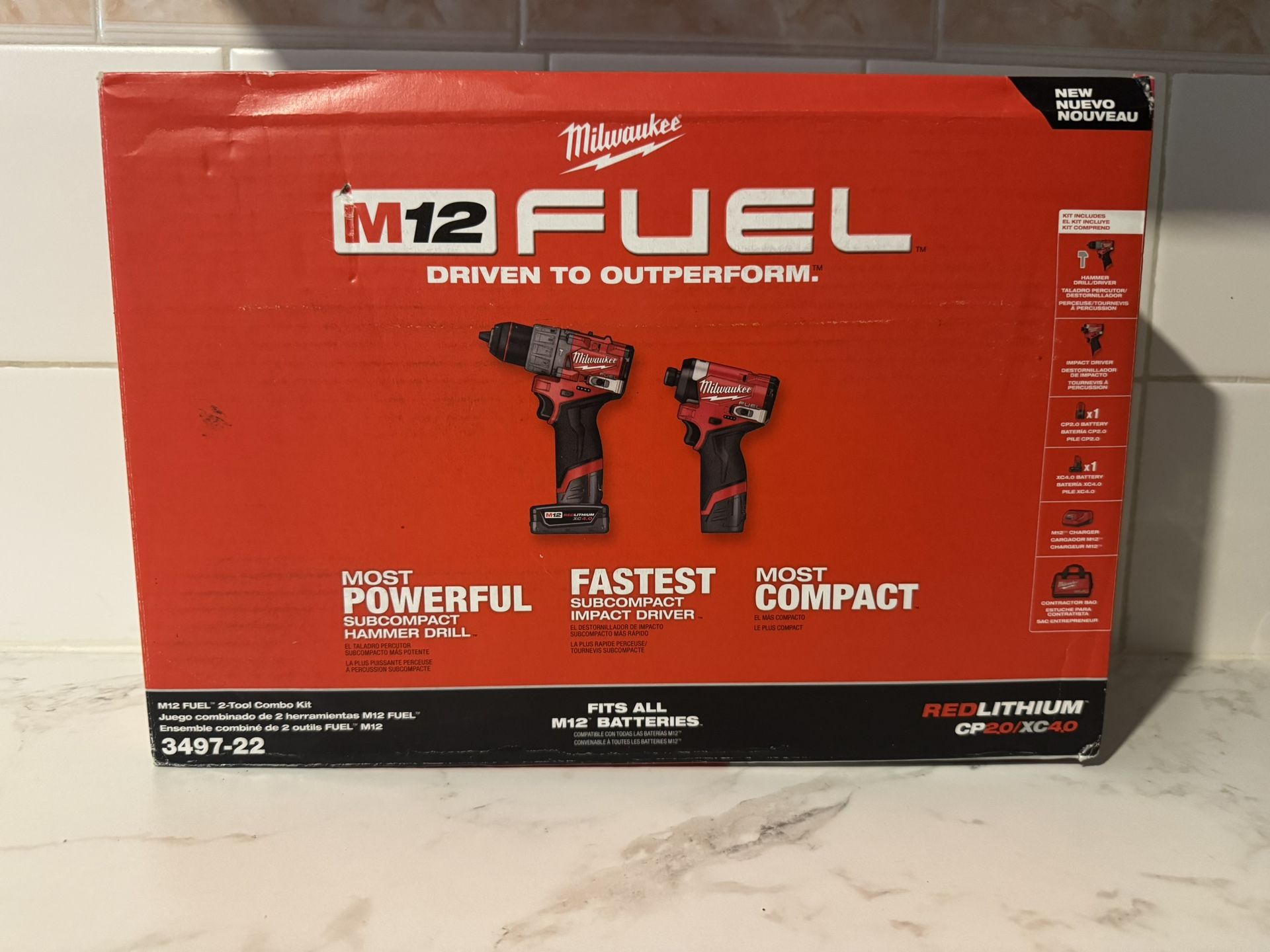 Milwaukee M12 FUEL Brushless Cordless Hammer Drill & Impact Driver Combo 3497-22