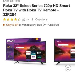 32’ TCL Roku Tv 
