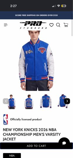 NEW YORK KNICKS 2026 NBA CHAMPIONSHIP MEN'S VARSITY JACKET