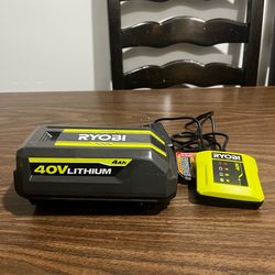 Ryobi 40v 4.0 Battery & Charger Kit