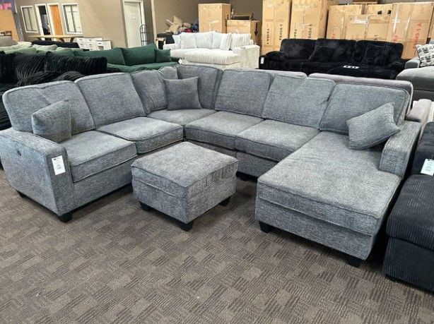 Slate Gray 5 Pc sectional set 