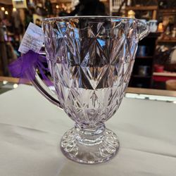 Vintage "Diamond" pattern Pitcher ~ Pink/Purple Color ~ Excellent Condition