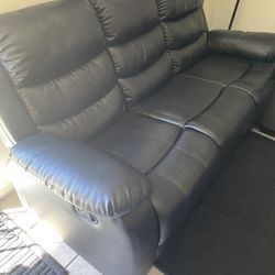 Reclining Leather Sofa