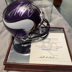 Adrian Peterson Signed Mini Helmet