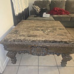 Marble top coffee table