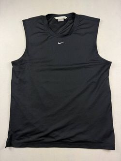 Y2K Nike Center Mini Swoosh Mesh Tank Top Jersey Black