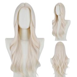 FREE BEAUTY Long platinum Bland 26” wig 