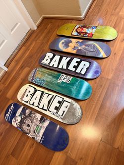 Lot of 6 Used Skateboard Decks – Baker & More