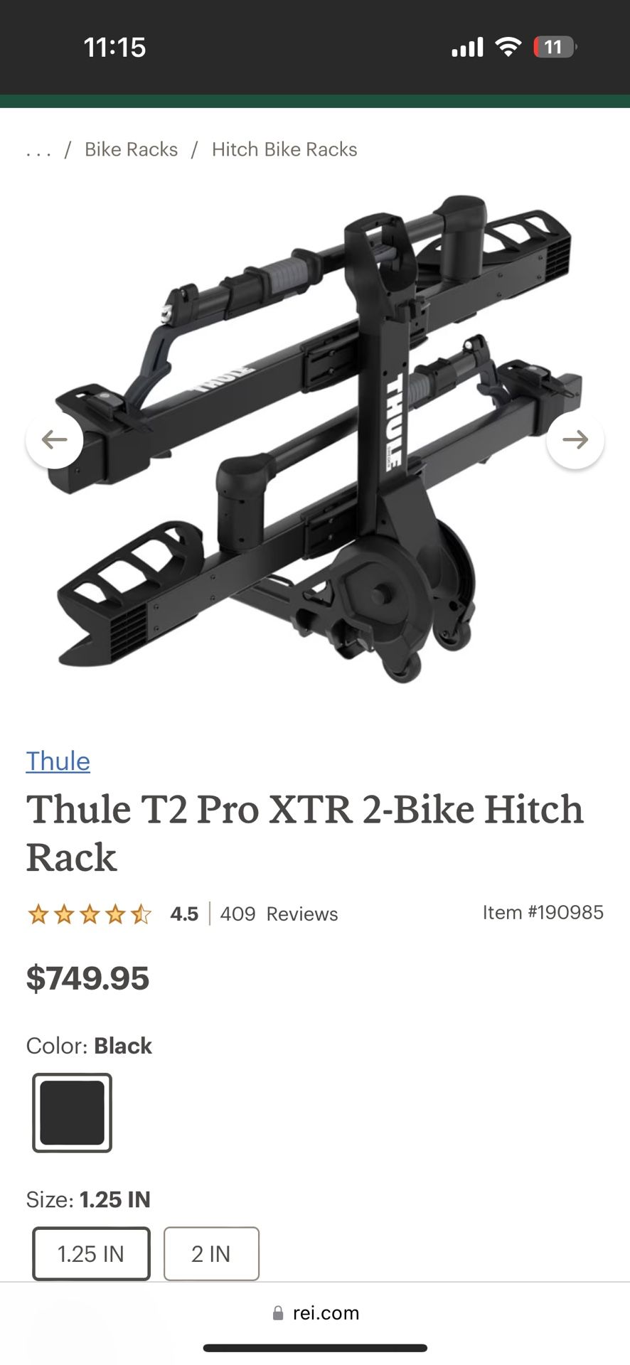 Thule T2 Pro XT/XTR Hitch Bike Rack