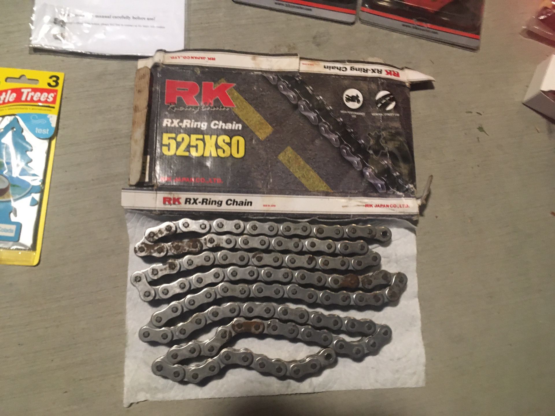 Motorcycle chain RK525xso xring (o ring) 70” Length