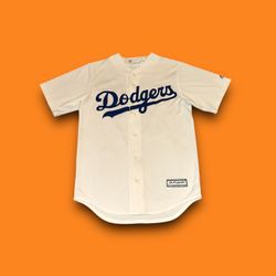 LA Dodgers Cody Bellinger MLB Majestic baseball jersey white mens small