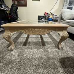 Sectioned Glass Coffee Table