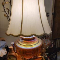 Carnival Glass Lamp
