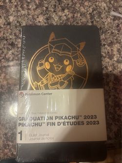 Pokemon 2023 Bullet Journal Graduation Pikachu black/gold sealed- Out of Print