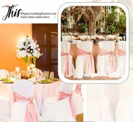 Chair sashes bows pink