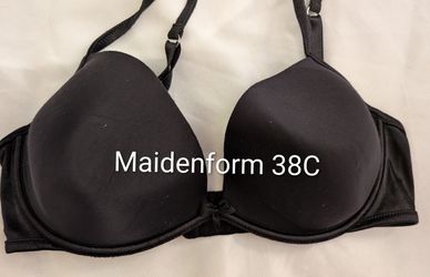 Womens Black Maidenform 38C  Style 7739 Underwire, Plunge