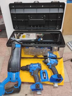 24 volt Kobalt brushless impact driver / 24 volt Kobalt brushless drill driver / 24 volt Kobalt brushless reciprocating saw / 24 volt Kobalt power sou