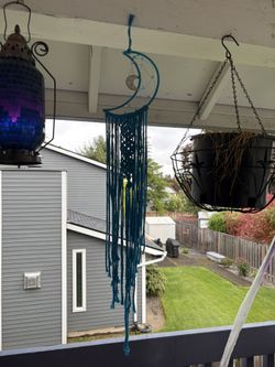 Beautiful macramé moon room decoration