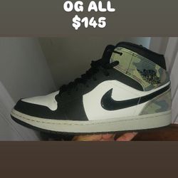 USED JORDAN 1 MID CAMO SIZE 12  $145