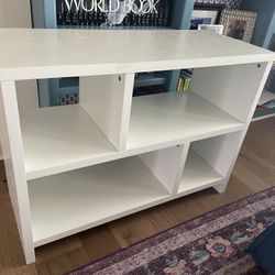 White Bookshelf/Console table