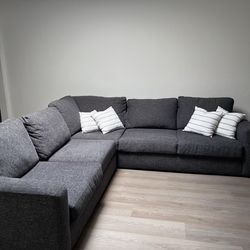 Grey couch sectional