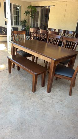 Dining table and 4 Chairs One bench
