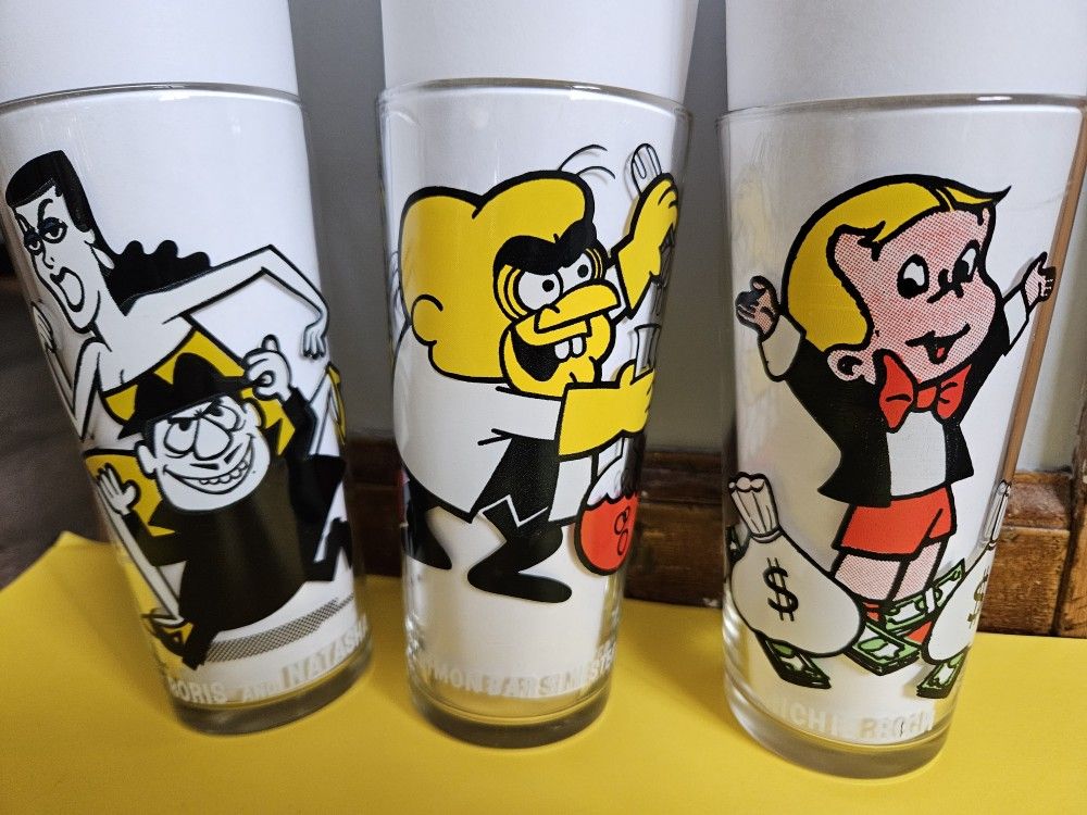 1970 Pepsi Collector Series Glass Cups Tumblers