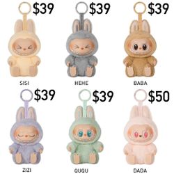NEW labubu BIE Big Into Energy pendant plush doll toy pop mart popmart exciting macaron have a seat 