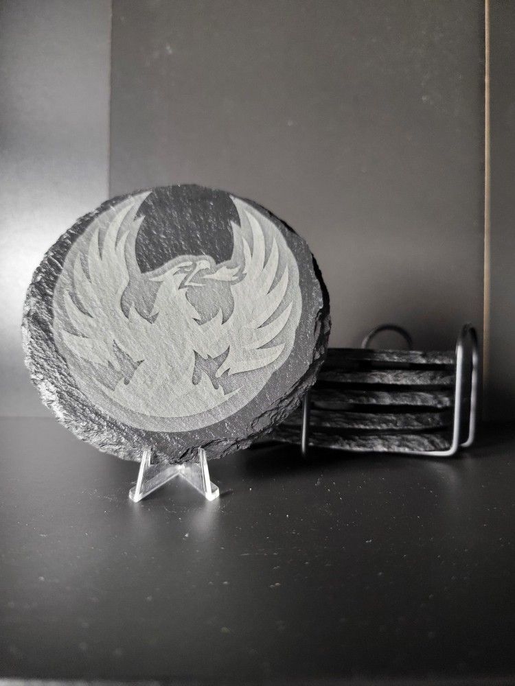 Custom Firebirds Slate Coasters (6)