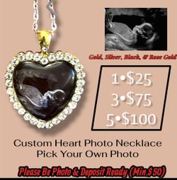 Custom Heart Photo Necklace