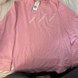 Adidas Crew Neck Sweater Pink Size M