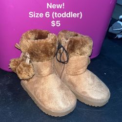 New! Toddler Size 6 Boots 