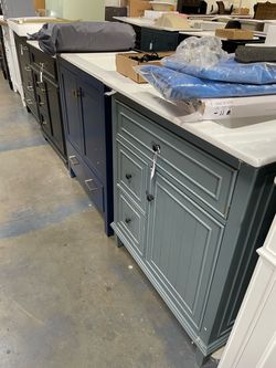 $240 EACH 30” Solid Wood Frame Bathroom Vanity with Sink Storage Cabinet
