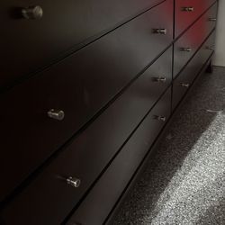 Dark cherry Dresser & Side Table 