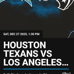 Chargers Vs Texans Tickets!