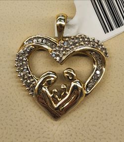 10K DIJE CORAZON, PENDANT (MOTHERS DAY)