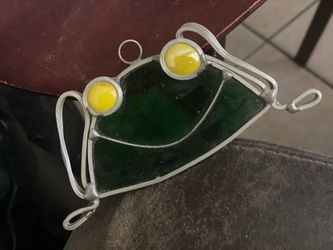frog Stain Glass$7. Handmade Vintage. New.