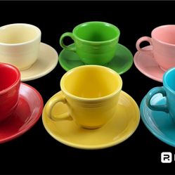 $12 EACH SET Vintage Fiesta Cup & Saucer Sets
